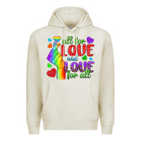 Oatmeal Heather Western All For Love And Love For All Premium Hoodie - BundleAndBundleShop