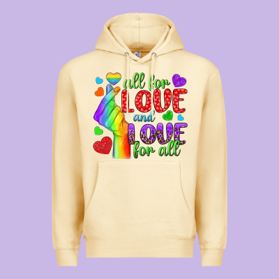 Western All For Love And Love For All Premium Hoodie Designed By Bundleandbundleshop