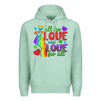 Seafoam Western All For Love And Love For All Premium Hoodie - BundleAndBundleShop