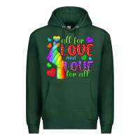 Sports Green Western All For Love And Love For All Premium Hoodie - BundleAndBundleShop