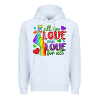 White Western All For Love And Love For All Premium Hoodie - BundleAndBundleShop