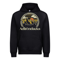 Black Adirondacks Mountains New York Vintage Hiking Camp Urban Hoodie - tuanDangUi