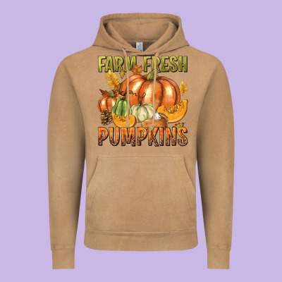 Farm Fresh Pumpkins Vintage Hoodie Designed By Texasbilliewilder