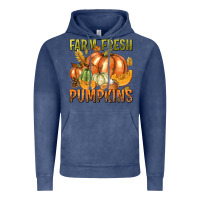 Vintage Denim Farm Fresh Pumpkins Vintage Hoodie - texasbilliewilder