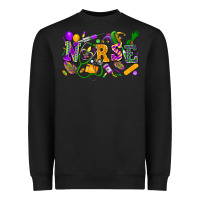 Black Nurse Mardi Gras Heavyweight Sweatshirt - FaDigitalArtStudio