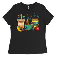 Black School Boy Coffee Cup Bbs Ladies Tee - BundleAndBundleShop