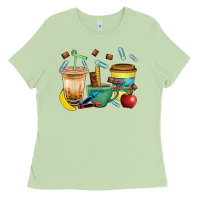 Matcha School Boy Coffee Cup Bbs Ladies Tee - BundleAndBundleShop