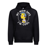 Black The Simpsons Milhouse My Mom Says I'm Cool V1 Urban Hoodie - tuanDangUi