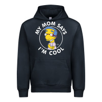 Navy The Simpsons Milhouse My Mom Says I'm Cool V1 Urban Hoodie - tuanDangUi