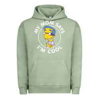 Pigment Oil Green The Simpsons Milhouse My Mom Says I'm Cool V1 Urban Hoodie - tuanDangUi