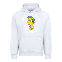 White The Simpsons Milhouse My Mom Says I'm Cool V1 Urban Hoodie - tuanDangUi