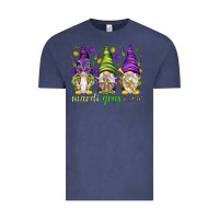 Vintage Denim Mardi Gras crew with gnomes Vintage Tee - NancyCooperArtShop