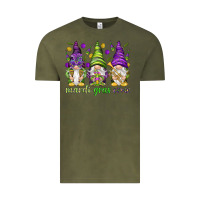 Vintage Olive Mardi Gras crew with gnomes Vintage Tee - NancyCooperArtShop