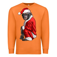 Carrot Chimpanzee With Santa Clothes Premium Sweatshirt - LillyAllenDesigns
