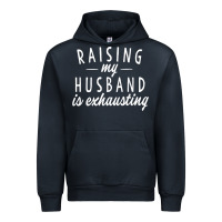 Navy raising my husband is exhausting wife gifts funny Urban Hoodie - tuanDangUi