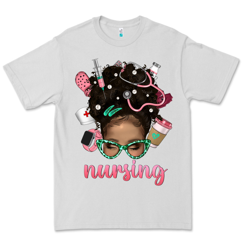 Afro Messy Bun Nursing Bbs Premium Tee by BundleAndBundleShop | Teevron