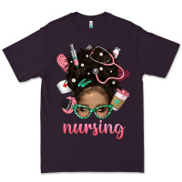Plum Afro Messy Bun Nursing Bbs Premium Tee - BundleAndBundleShop