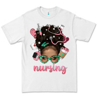 White Afro Messy Bun Nursing Bbs Premium Tee - BundleAndBundleShop