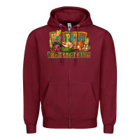 Burgundy happy thanksgiving Zipper Hoodie - FaDigitalArtStudio