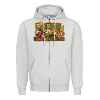 Dove Grey happy thanksgiving Zipper Hoodie - FaDigitalArtStudio