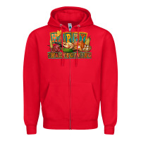 Red happy thanksgiving Zipper Hoodie - FaDigitalArtStudio