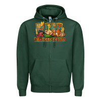 Sports Green happy thanksgiving Zipper Hoodie - FaDigitalArtStudio