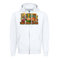 White happy thanksgiving Zipper Hoodie - FaDigitalArtStudio