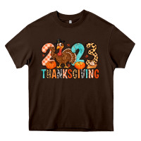 Chocolate Brown 2023 thanksgiving Heavy Core Tee - MaliasSmallBusiness