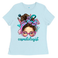 Messy Bun Cosmetologist Bbs Ladies Tee | Teevron