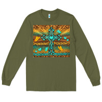 Army Green western cross Long Sleeve Tee - TumblerDesignByShophia