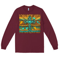 Burgundy western cross Long Sleeve Tee - TumblerDesignByShophia