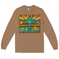 Toasted Coconut western cross Long Sleeve Tee - TumblerDesignByShophia