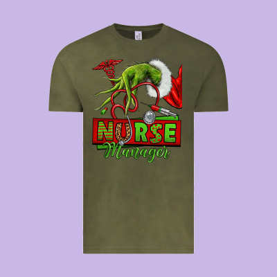 Grinch Hand Nurse Manager Vintage Tee Designed By Nancycooperartshop