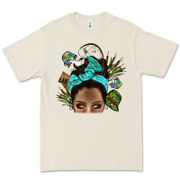Lake Camping Afro Messy Bun Bbs Premium Tee | Teevron