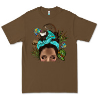 Cacao Lake Camping Afro Messy Bun Bbs Premium Tee - BundleAndBundleShop