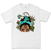 White Lake Camping Afro Messy Bun Bbs Premium Tee - BundleAndBundleShop