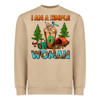 Mushroom I Am A Simple Woman Camping Frappe Heavyweight Sweatshirt - FaDigitalArtStudio