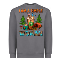 Storm I Am A Simple Woman Camping Frappe Heavyweight Sweatshirt - FaDigitalArtStudio