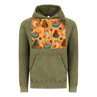 Vintage Olive Fall Pumpkins Autumn Coffee Vintage Hoodie - texasbilliewilder