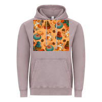 Vintage Zinc Fall Pumpkins Autumn Coffee Vintage Hoodie - texasbilliewilder