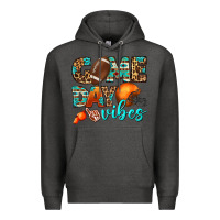 Charcoal Heather game day vibes Premium Hoodie - BundleAndBundleShop