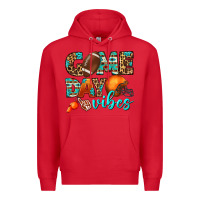Red game day vibes Premium Hoodie - BundleAndBundleShop