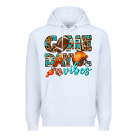 White game day vibes Premium Hoodie - BundleAndBundleShop