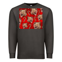 Smoke Yorkshire Pig And Candy Cane Premium Sweatshirt - LillyAllenDesigns