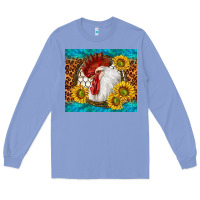 Colony Blue western rooster Long Sleeve Tee - TumblerDesignByShophia