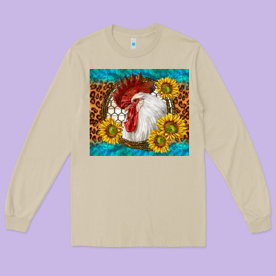 Western Rooster Long Sleeve Tee Designed By Tumblerdesignbyshophia