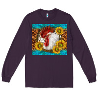 Plum western rooster Long Sleeve Tee - TumblerDesignByShophia