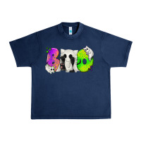Navy Boo Ghost Cat Urban Heavy Tee - texasbilliewilder