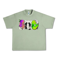 Oil Green Boo Ghost Cat Urban Heavy Tee - texasbilliewilder