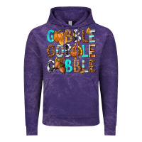 Cloud Purple Gobble Gobble Gobble with Turkey Vintage Hoodie - texasbilliewilder